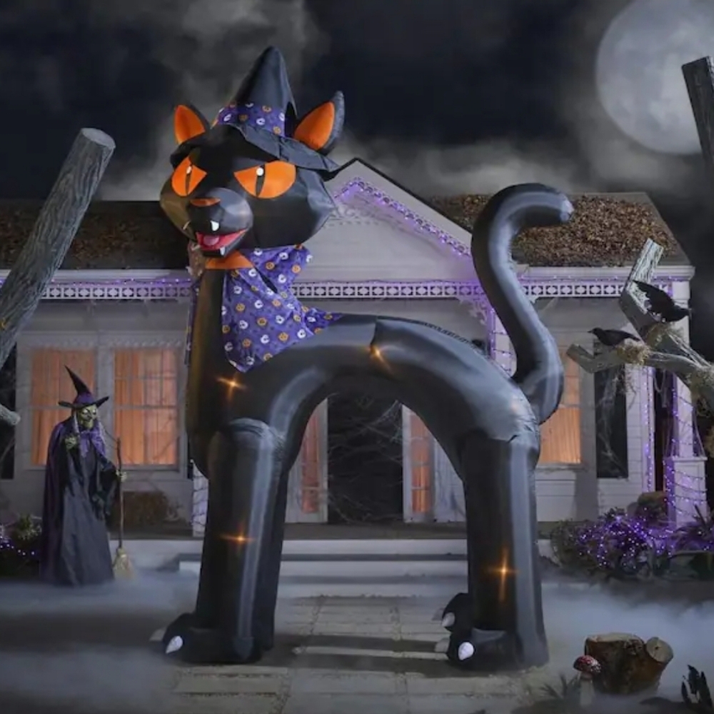 14ft Black Cat Witch Archway